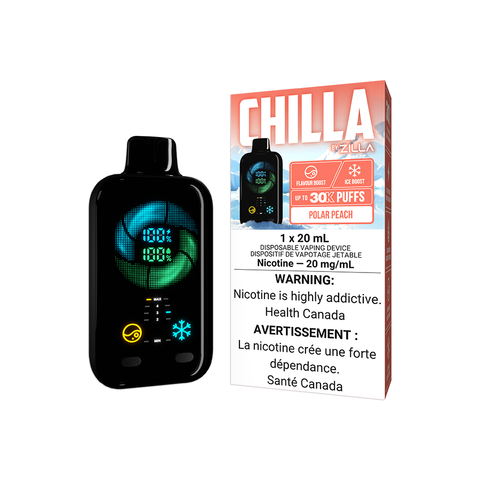 CHILLA BY ZILLA DISPOSABLE - POLAR PEACH (5PCS/CTN) [ON] 20ML 20MG