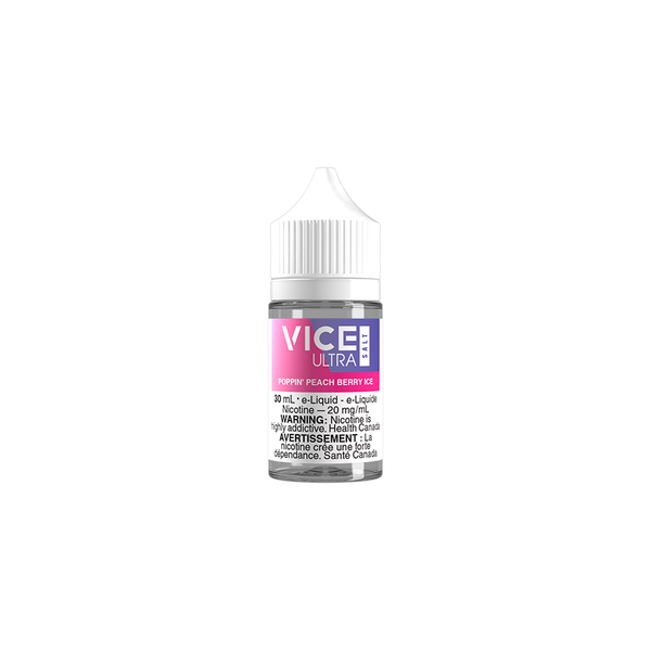 POPPIN' PEACH BERRY ICE BY VICE ULTRA SALT [MB] 30ML 20MG