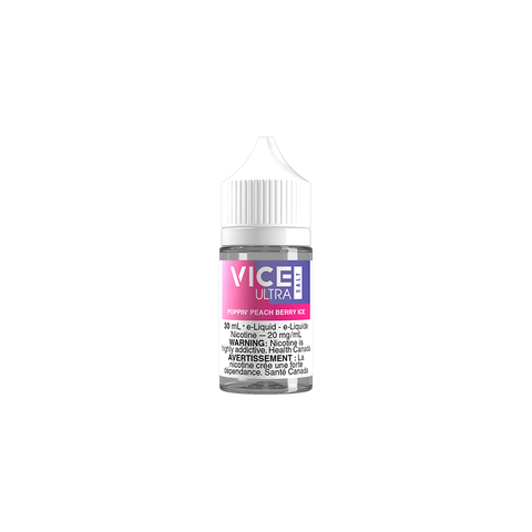 POPPIN' PEACH BERRY ICE BY VICE ULTRA SALT [MB] 30ML 20MG