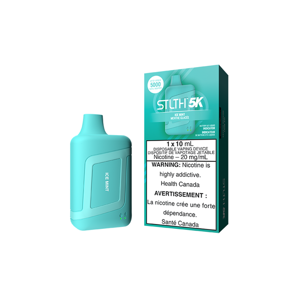 STLTH 5K DISPOSABLE - ICE MINT (5PC/CTN) [ON] 10ML 20MG