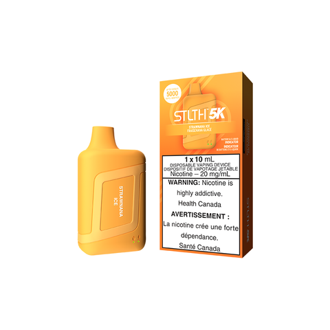 STLTH 5K DISPOSABLE - STRAWNANA ICE (5PC/CTN) [ON] 10ML 20MG