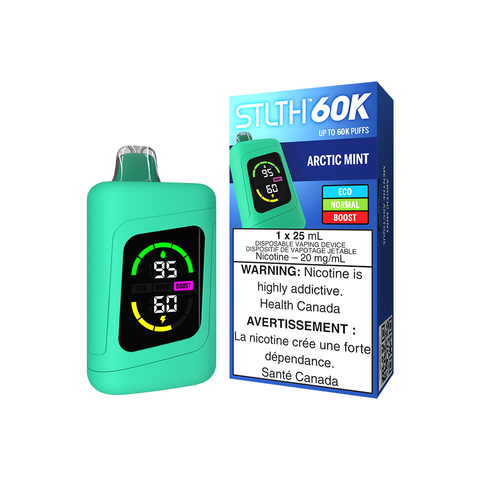 STLTH 60K DISPOSABLE - ARCTIC MINT (4PCS/CTN) [MB] 25ML 20MG