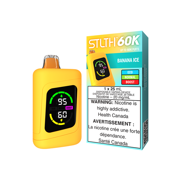 STLTH 60K DISPOSABLE - BANANA ICE (4PCS/CTN) [MB] 25ML 20MG