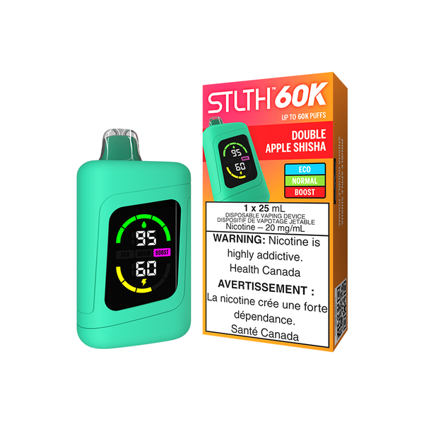 STLTH 60K DISPOSABLE - DOUBLE APPLE SHISHA (4PCS/CTN) 25ML 20MG