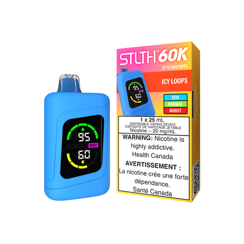STLTH 60K DISPOSABLE - ICY LOOPS (4PCS/CTN) [ON] 25ML 20MG