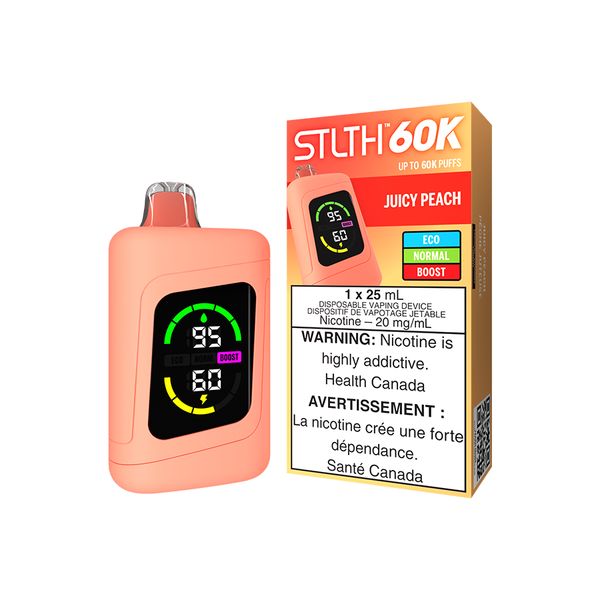 STLTH 60K DISPOSABLE - JUICY PEACH (4PCS/CTN) [ON] 25ML 20MG