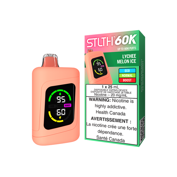 STLTH 60K DISPOSABLE - LYCHEE MELON ICE (4PCS/CTN) [ON] 25ML 20MG
