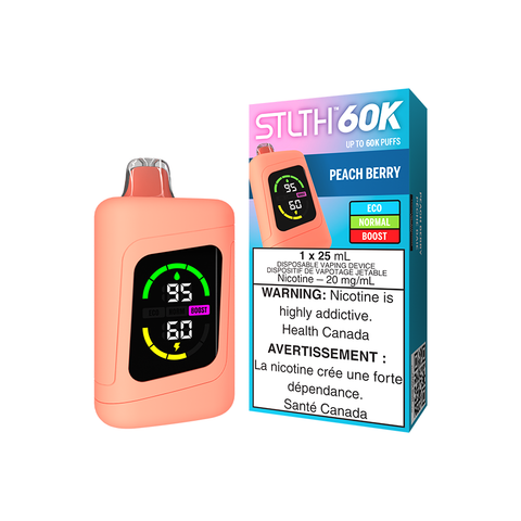 STLTH 60K DISPOSABLE - PEACH BERRY (4PCS/CTN) [AB] 25ML 20MG