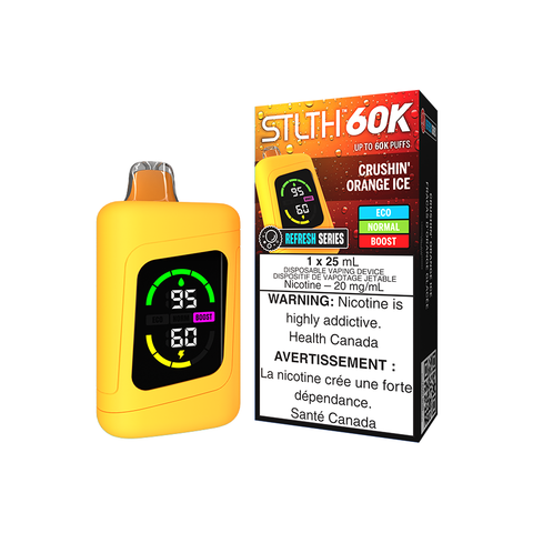 STLTH 60K DISPOSABLE - REFRESH SERIES CRUSHIN' ORANGE ICE (4PCS/CTN) [AB] 25ML 20MG