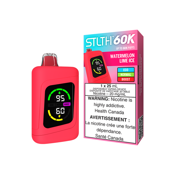 STLTH 60K DISPOSABLE - WATERMELON LIME ICE (4PCS/CTN) [ON] 25ML 20MG