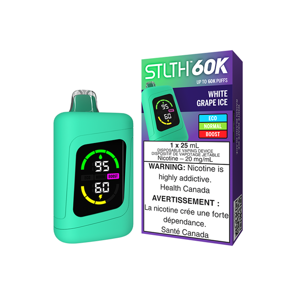 STLTH 60K DISPOSABLE - WHITE GRAPE ICE (4PCS/CTN) 25ML 20MG