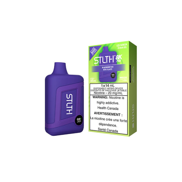 STLTH 8K PRO DISPOSABLE - BLACKBERRY ICE (5PC/CTN) [ON] 14ML 20MG