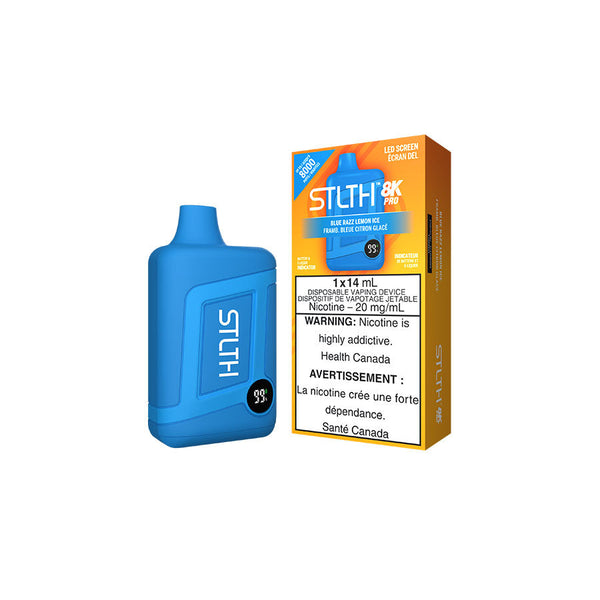 STLTH 8K PRO DISPOSABLE - BLUE RAZZ LEMON ICE (5PC/CTN) [MB]  20MG