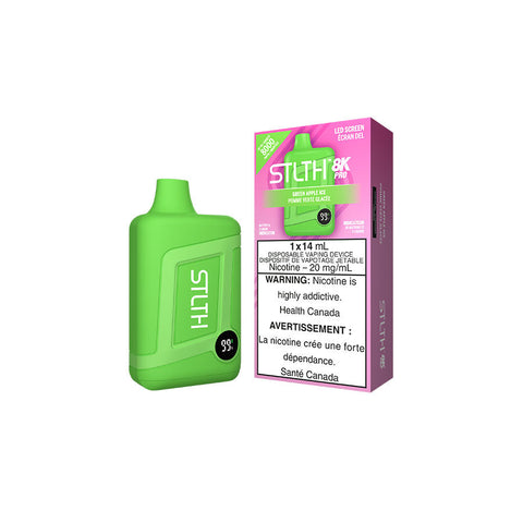 STLTH 8K PRO DISPOSABLE - GREEN APPLE ICE (5PC/CTN) [AB]  20MG