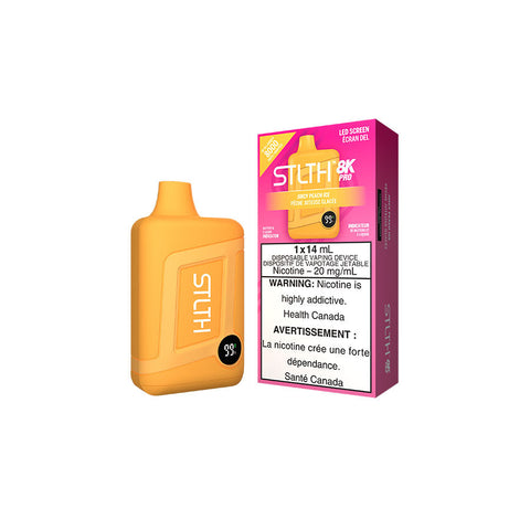 STLTH 8K PRO DISPOSABLE - JUICY PEACH ICE (5PC/CTN) [AB]  20MG
