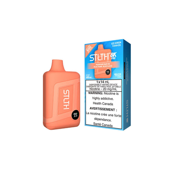 STLTH 8K PRO DISPOSABLE - PEACH BLUE RAZZ ICE (5PC/CTN) [ON] 14ML 20MG