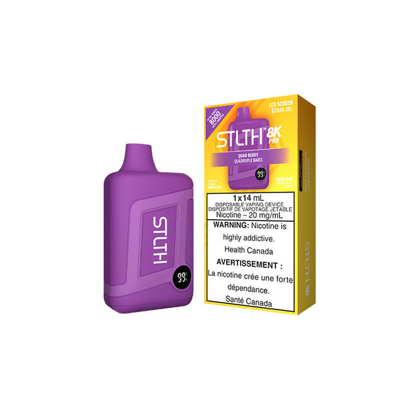 STLTH 8K PRO DISPOSABLE - QUAD BERRY (5PC/CTN) [ON] 14ML 20MG