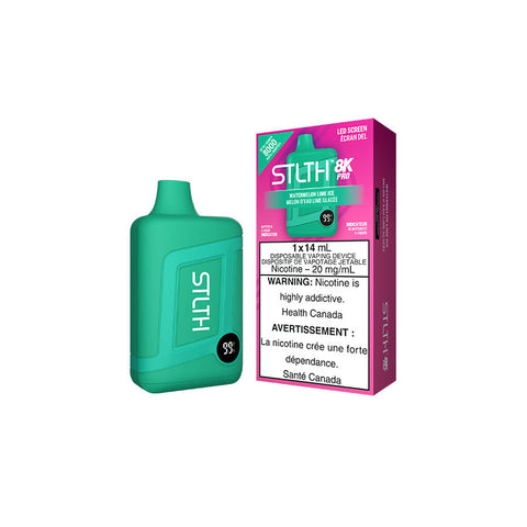 STLTH 8K PRO DISPOSABLE - WATERMELON LIME ICE (5PC/CTN) [AB]  20MG