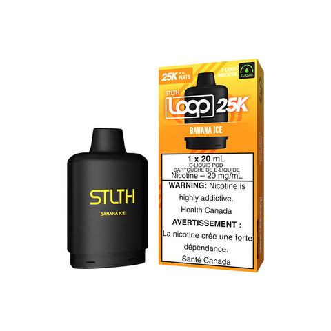 STLTH LOOP 25K POD PACK - BANANA ICE (5PC/CTN) [MB] 20ML 20MG