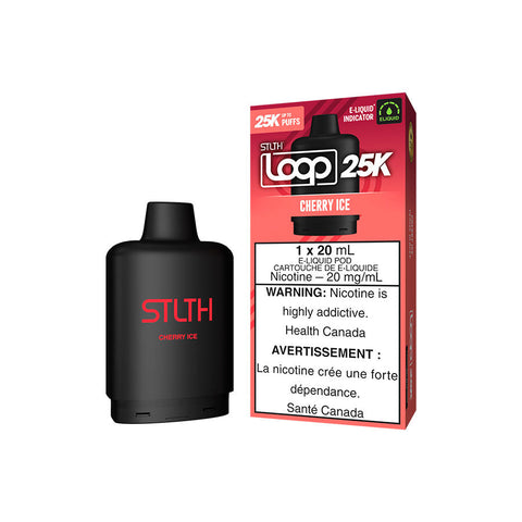 STLTH LOOP 25K POD PACK - CHERRY ICE (5PC/CTN) 20ML 20MG