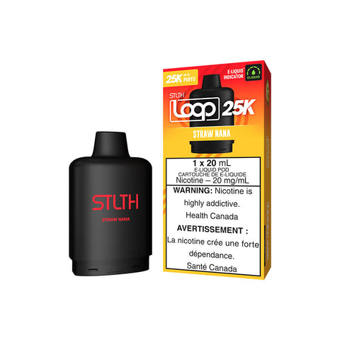 STLTH LOOP 25K POD PACK - STRAW NANA (5PC/CTN) [MB] 20ML 20MG