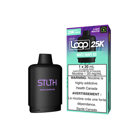 STLTH LOOP 25K POD PACK - WHITE GRAPE ICE (5PC/CTN) [ON] 20ML 20MG