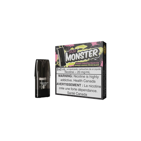 STLTH MONSTER POD PACK MANGO PINEAPPLE PEACH ICE (5PCS/CTN)  20MG