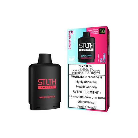 STLTH SWITCH POD PACK - CHERRY GRAPE ICE AND PUNCH ICE (5PC/CTN) [ON] 18ML 20MG