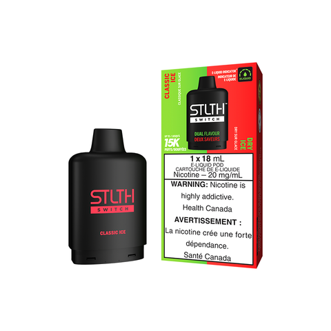 STLTH SWITCH POD PACK - CLASSIC ICE AND DRY ICE (5PC/CTN) [ON] 18ML 20MG