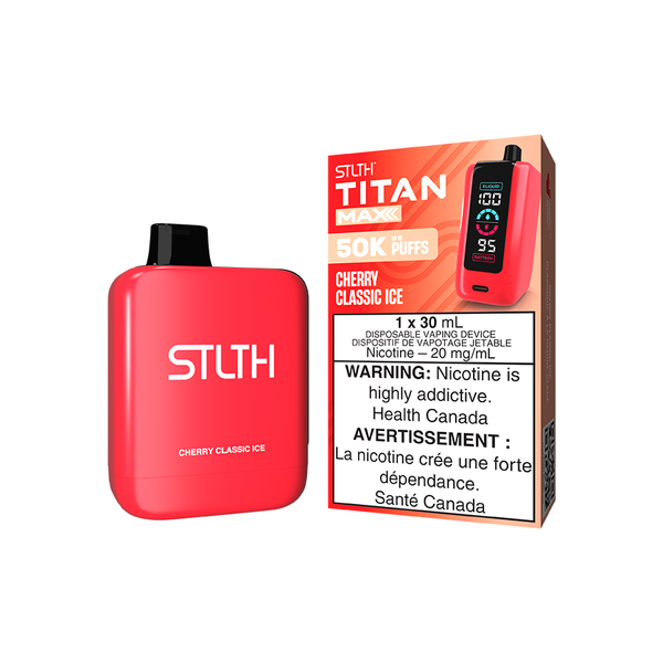 STLTH TITAN MAX DISPOSABLE - CHERRY CLASSIC ICE (4PCS/CTN) [AB] 30ML 20MG