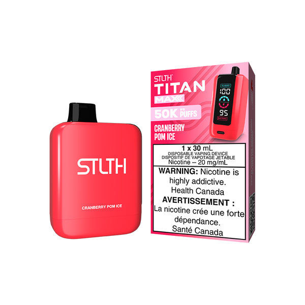 STLTH TITAN MAX DISPOSABLE - CRANBERRY POM ICE (4PCS/CTN) [AB] 30ML 20MG