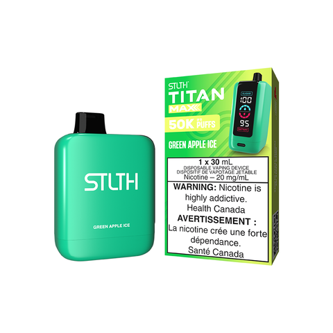 STLTH TITAN MAX DISPOSABLE - GREEN APPLE ICE (4PCS/CTN) [AB] 30ML 20MG