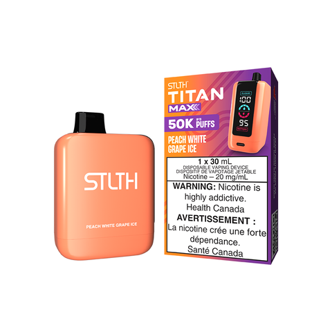 STLTH TITAN MAX DISPOSABLE - PEACH WHITE GRAPE ICE (4PCS/CTN) [AB] 30ML 20MG