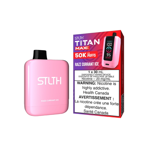STLTH TITAN MAX DISPOSABLE - RAZZ CURRANT ICE (4PCS/CTN) [MB] 30ML 20MG