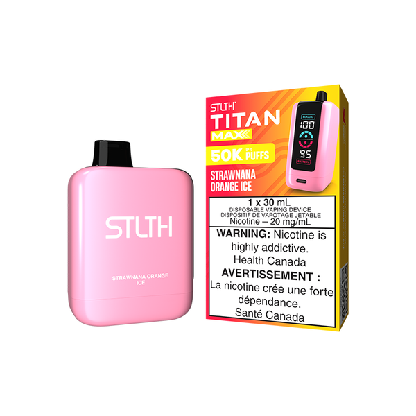 STLTH TITAN MAX DISPOSABLE - STRAWNANA ORANGE ICE (4PCS/CTN) [MB] 30ML 20MG
