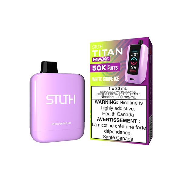 STLTH TITAN MAX DISPOSABLE - WHITE GRAPE ICE (4PCS/CTN) [AB] 30ML 20MG