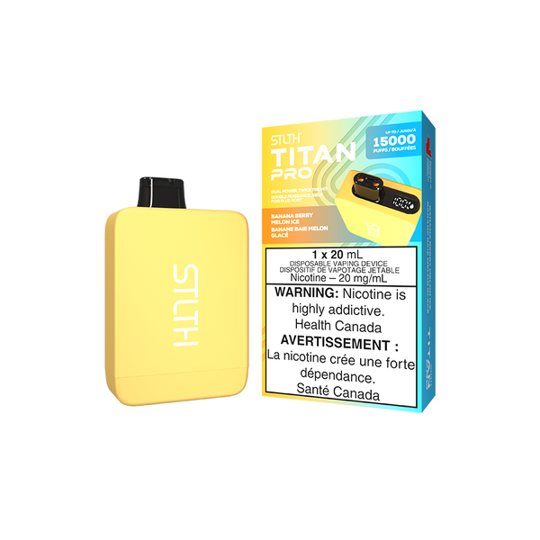 STLTH TITAN PRO DISPOSABLE - BANANA BERRY MELON ICE (5PCS/CTN) [MB] 20ML 20MG