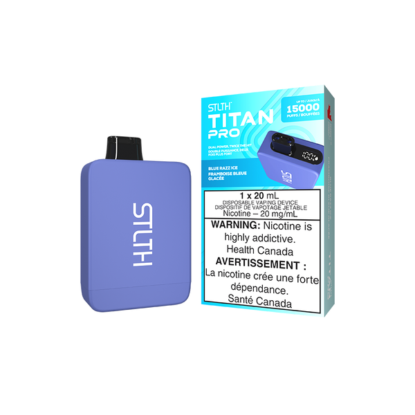 STLTH TITAN PRO DISPOSABLE - BLUE RAZZ ICE (5PCS/CTN) [AB] 20ML 20MG