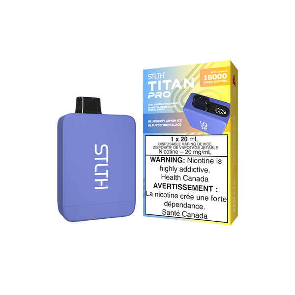 STLTH TITAN PRO DISPOSABLE - BLUEBERRY LEMON ICE (5PCS/CTN) [MB] 20ML 20MG