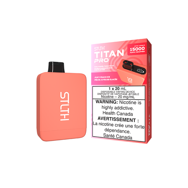 STLTH TITAN PRO DISPOSABLE - JUICY PEACH ICE (5PCS/CTN) [ON] 20ML 20MG