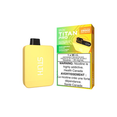 STLTH TITAN PRO DISPOSABLE - MANGO PINEAPPLE GUAVA ICE (5PCS/CTN) [ON] 20ML 20MG