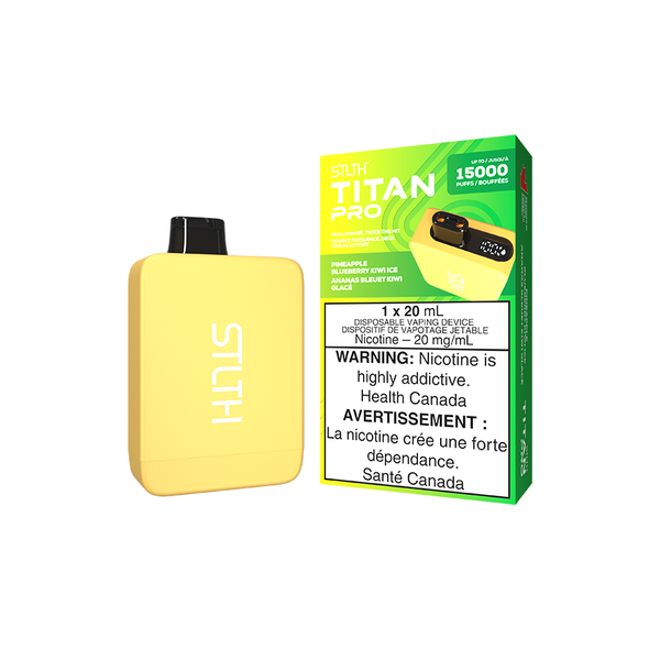 STLTH TITAN PRO DISPOSABLE - PINEAPPLE BLUEBERRY KIWI ICE (5PCS/CTN) [MB] 20ML 20MG