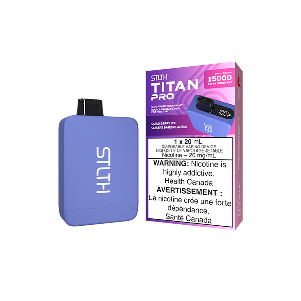 STLTH TITAN PRO DISPOSABLE - QUAD BERRY ICE (5PCS/CTN) [MB] 20ML 20MG