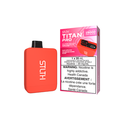 STLTH TITAN PRO DISPOSABLE - RAZZ APPLE ICE (5PCS/CTN) [ON] 20ML 20MG