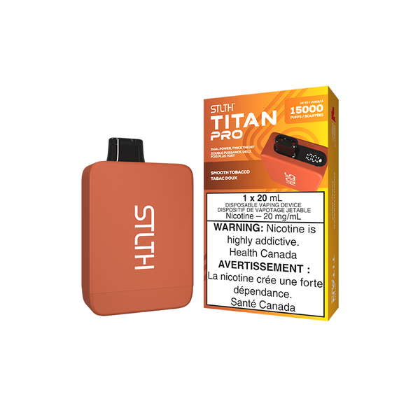 STLTH TITAN PRO DISPOSABLE - SMOOTH TOBACCO (5PCS/CTN) [AB] 20ML 20MG