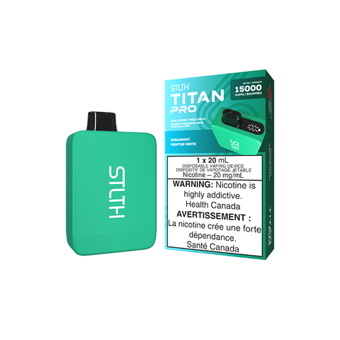 STLTH TITAN PRO DISPOSABLE - SPEARMINT (5PCS/CTN) [ON] 20ML 20MG