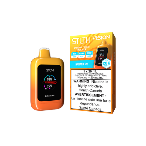 STLTH VISION DISPOSABLE - BANANA ICE (4PCS/CTN) [AB] 20ML 20MG
