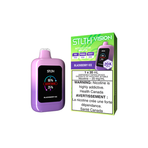 STLTH VISION DISPOSABLE - BLACKBERRY ICE (4PCS/CTN) 20ML 20MG