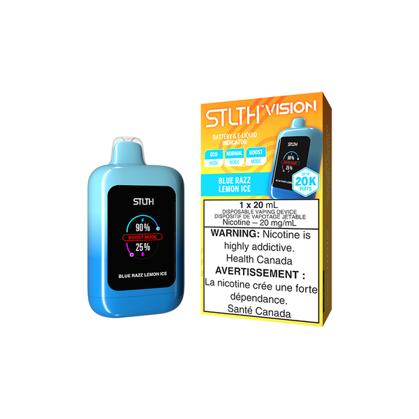 STLTH VISION DISPOSABLE - BLUE RAZZ LEMON ICE (4PCS/CTN) [MB] 20ML 20MG