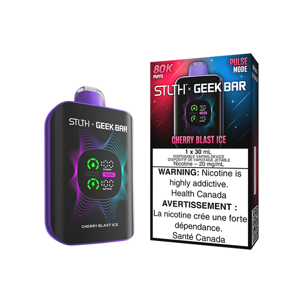 STLTH X GEEK BAR DISPOSABLE - CHERRY BLAST ICE (4PCS/CTN) [AB] 30ML 20MG